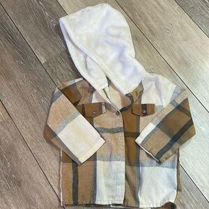 Toddler Boy button up flannel- fits like a 2T